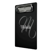 Minimalistischer moderner Monogramm-Anfangsname Mini Klemmbrett (Gewinkelt2)