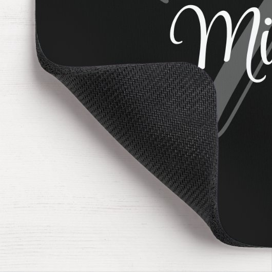 Minimalistischer moderner Monogramm-Anfangsname Mousepad (Ecke)