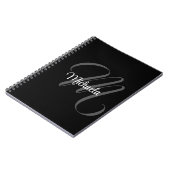 Minimalistischer moderner Monogramm-Anfangsname Notizblock (Linke Seite)