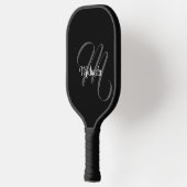 Minimalistischer moderner Monogramm-Anfangsname Pickleball Schläger (Links)