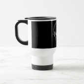 Minimalistischer moderner Monogramm-Anfangsname Reisebecher (Links)