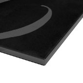 Minimalistischer moderner Monogramm-Anfangsname Schneidebrett (Ecke)