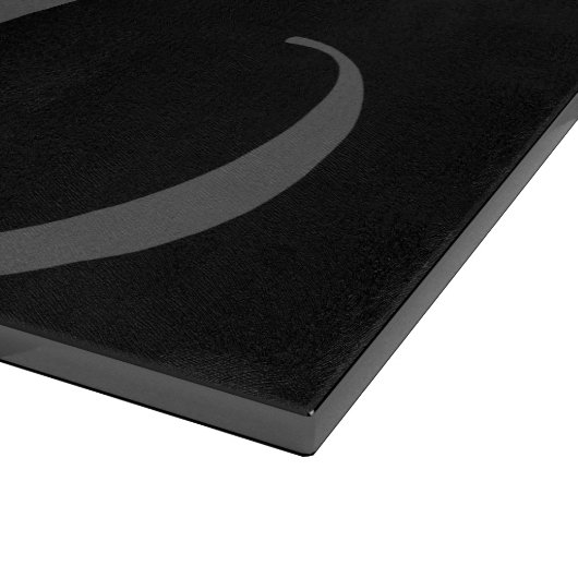 Minimalistischer moderner Monogramm-Anfangsname Schneidebrett (Ecke)