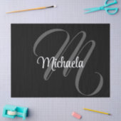 Minimalistischer moderner Monogramm-Anfangsname Seidenpapier (Basteln)