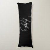 Minimalistischer moderner Monogramm-Anfangsname Seitenschläferkissen (Vorderseite Vertikal)