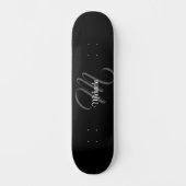 Minimalistischer moderner Monogramm-Anfangsname Skateboard (Vorderseite)
