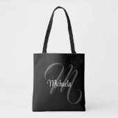 Minimalistischer moderner Monogramm-Anfangsname Tasche (Vorderseite)