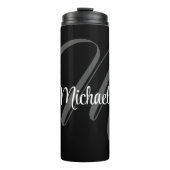 Minimalistischer moderner Monogramm-Anfangsname Thermosbecher (Vorderseite)