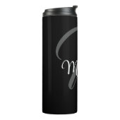 Minimalistischer moderner Monogramm-Anfangsname Thermosbecher (Nach links gedreht)