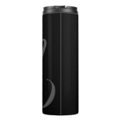 Minimalistischer moderner Monogramm-Anfangsname Thermosbecher (Rückseite)