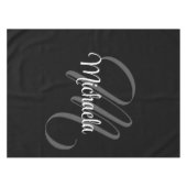 Minimalistischer moderner Monogramm-Anfangsname Tischdecke (Vorderseite (Horizontal))