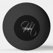 Minimalistischer moderner Monogramm-Anfangsname Tischtennisball (Vorderseite)