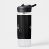 Minimalistischer moderner Monogramm-Anfangsname Trinkflasche (Links)