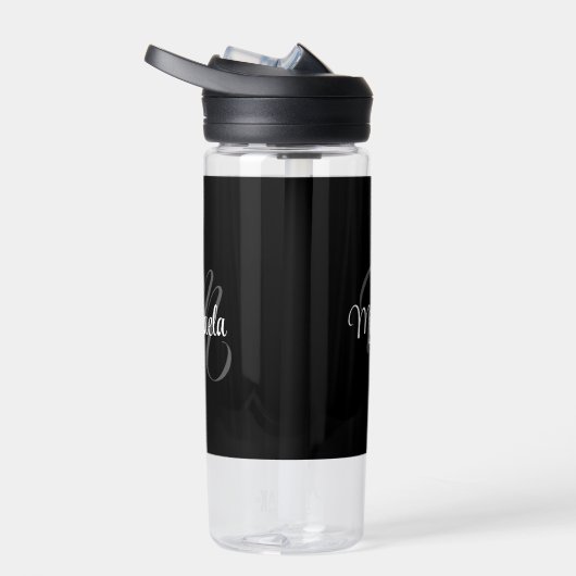 Minimalistischer moderner Monogramm-Anfangsname Trinkflasche (Rechts)