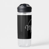 Minimalistischer moderner Monogramm-Anfangsname Trinkflasche (Vorderseite)