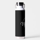 Minimalistischer moderner Monogramm-Anfangsname Trinkflasche (Vorne)