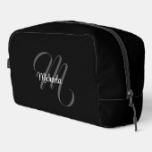 Minimalistischer moderner Monogramm-Anfangsname Waschbeutel (Rechte Ecke)