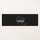 Minimalistischer moderner Monogramm-Anfangsname Yogamatte (Vorderseite (Horizontal))