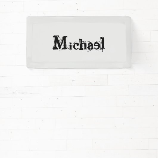 Minimalistischer moderner Monogramm-Name schwarz g Banner (InSitu)