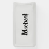 Minimalistischer moderner Monogramm-Name schwarz g Banner (Vertikal)