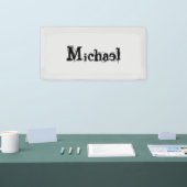 Minimalistischer moderner Monogramm-Name schwarz g Banner (Messe)