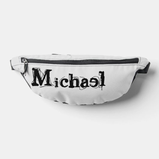 Minimalistischer moderner Monogramm-Name schwarz g Bauchtasche (Ablage )