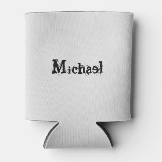 Minimalistischer moderner Monogramm-Name schwarz g Dosenkühler (Vorderseite)