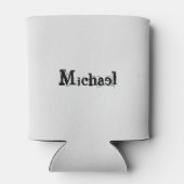 Minimalistischer moderner Monogramm-Name schwarz g Dosenkühler (Rückseite)