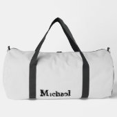 Minimalistischer moderner Monogramm-Name schwarz g Duffle Bag (Vorderseite)