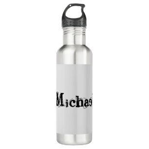 Minimalistischer moderner Monogramm-Name schwarz g Edelstahlflasche