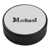Minimalistischer moderner Monogramm-Name schwarz g Eishockey Puck (3/4)