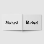 Minimalistischer moderner Monogramm-Name schwarz g Gästebuch (Voll)