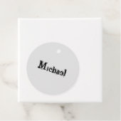 Minimalistischer moderner Monogramm-Name schwarz g Geschenkanhänger (Beispiel)