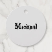 Minimalistischer moderner Monogramm-Name schwarz g Geschenkanhänger (Vorderseite)