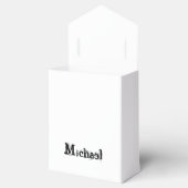 Minimalistischer moderner Monogramm-Name schwarz g Geschenkschachtel (Geöffnet)