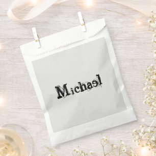 Minimalistischer moderner Monogramm-Name schwarz g Geschenktütchen