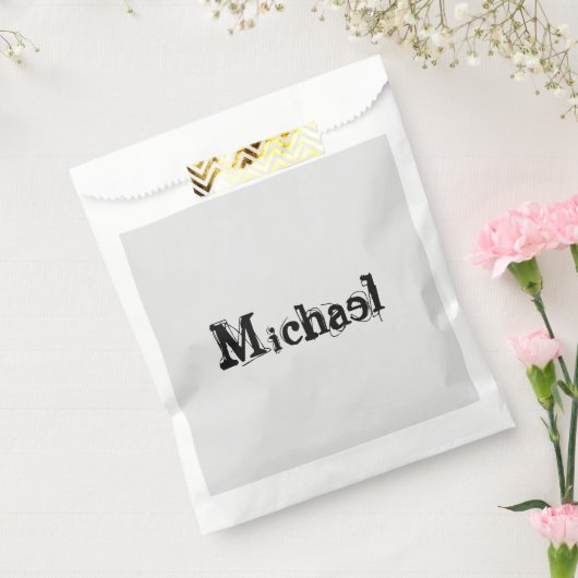 Minimalistischer moderner Monogramm-Name schwarz g Geschenktütchen (Versiegelt)