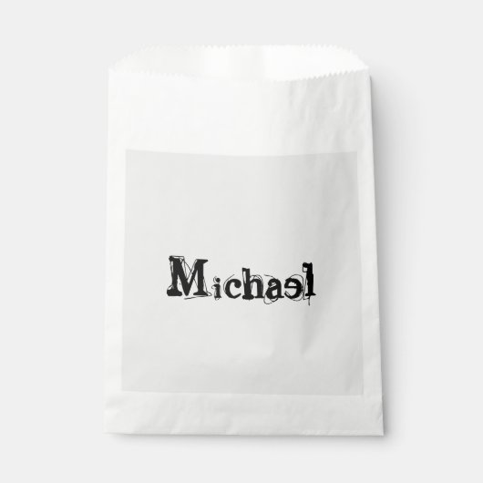 Minimalistischer moderner Monogramm-Name schwarz g Geschenktütchen (Vorderseite)