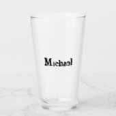 Minimalistischer moderner Monogramm-Name schwarz g Glas (Vorderseite)