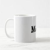 Minimalistischer moderner Monogramm-Name schwarz g Kaffeetasse (Links)