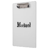 Minimalistischer moderner Monogramm-Name schwarz g Klemmbrett (Links)