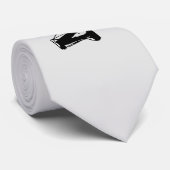 Minimalistischer moderner Monogramm-Name schwarz g Krawatte (Gerollt)