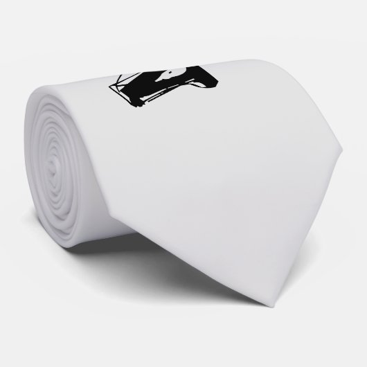 Minimalistischer moderner Monogramm-Name schwarz g Krawatte (Gerollt)