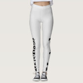 Minimalistischer moderner Monogramm-Name schwarz g Leggings (Vorderseite)