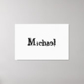 Minimalistischer moderner Monogramm-Name schwarz g Leinwanddruck (Vorderseite)