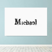 Minimalistischer moderner Monogramm-Name schwarz g Leinwanddruck (Insitu (Holzboden))