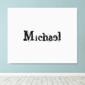 Minimalistischer moderner Monogramm-Name schwarz g Leinwanddruck (Insitu (Holzboden))