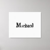 Minimalistischer moderner Monogramm-Name schwarz g Leinwanddruck (Vorderseite)