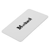 Minimalistischer moderner Monogramm-Name schwarz g Magnet (Linke Seite)