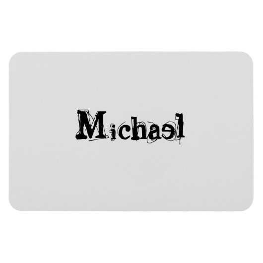 Minimalistischer moderner Monogramm-Name schwarz g Magnet (Horizontal)